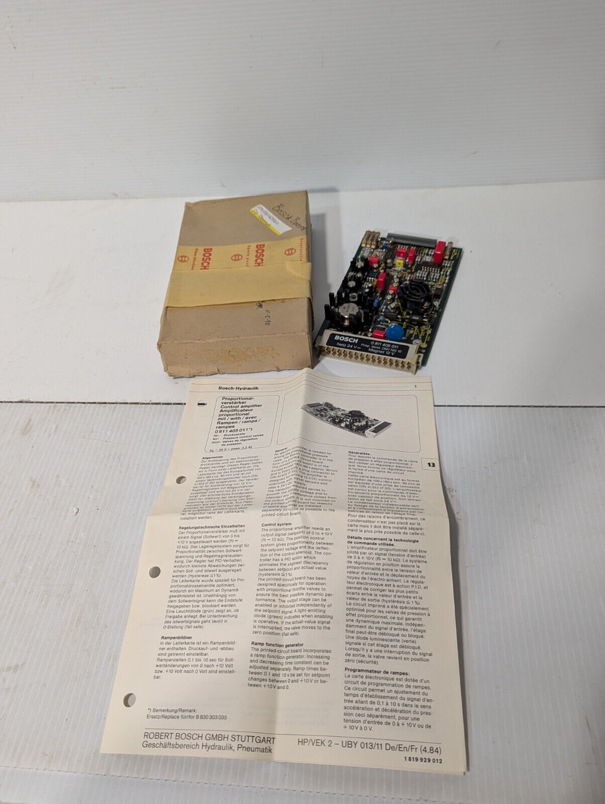 Bosch 0811405011 control amplifier with ramps in original box - Free Shipping
