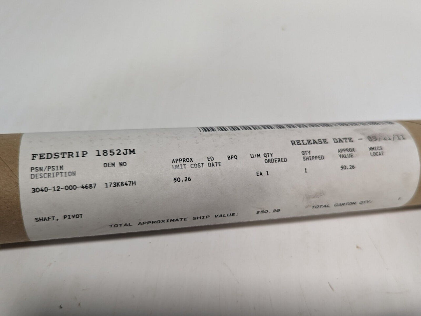 3040-12-000-4687 173K847H Pivot Shaft - Free Shipping