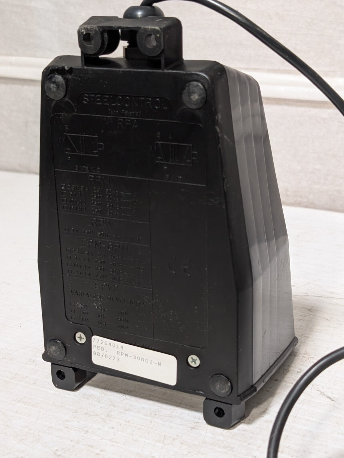 Steel Control RPM-30N02-N 2.5 Foot Switch Pedal Shielded