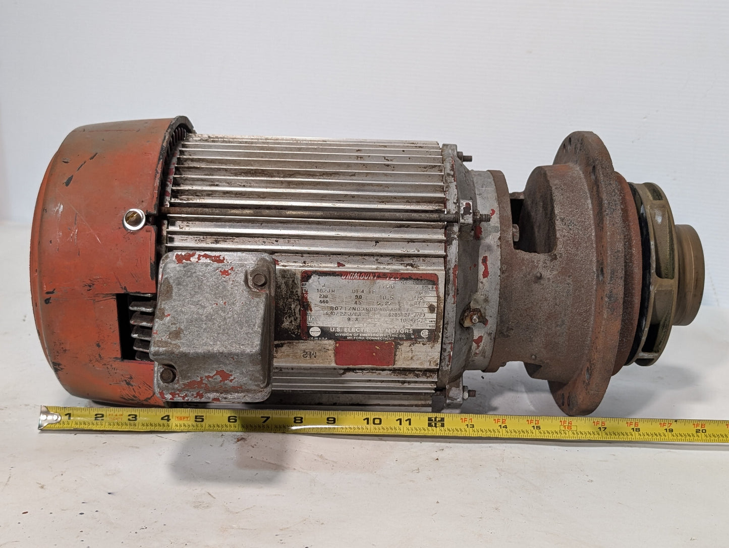 U.S. Electrical Motors Unimount 125 B071/N03N009R039F, 3HP, UT-4 TE, 182JM Frame
