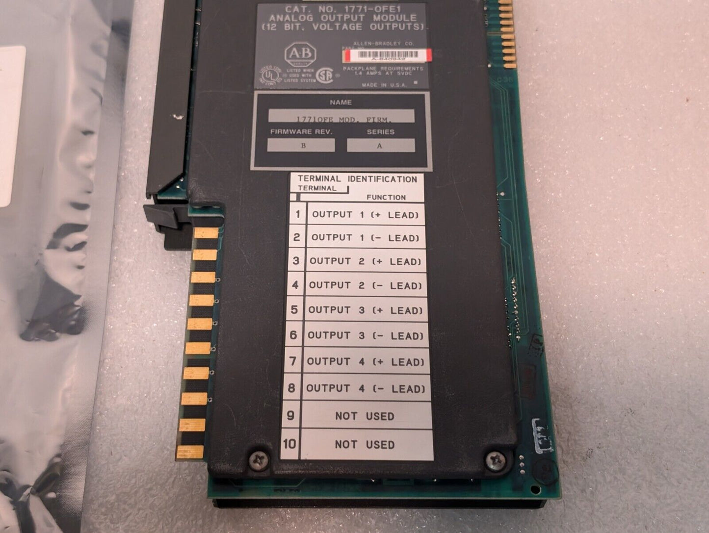 Allen Bradley 1771-OFE1/A Analog Output Module, 4 Channel, Series A - Free Ship