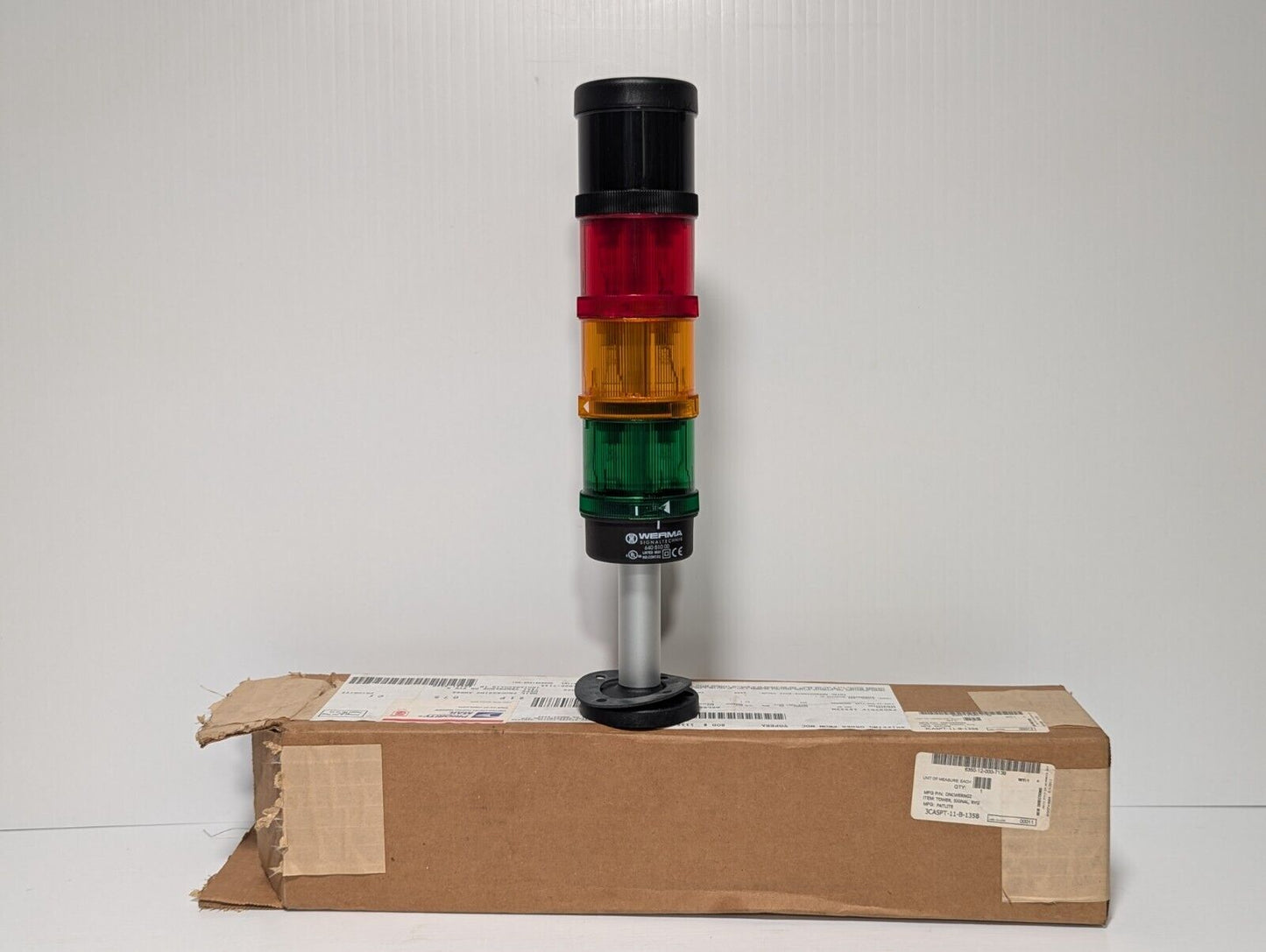 Werma Signaltechnik 640.810.00 RYG Incandescent Stack Light Signal Alarm Tower