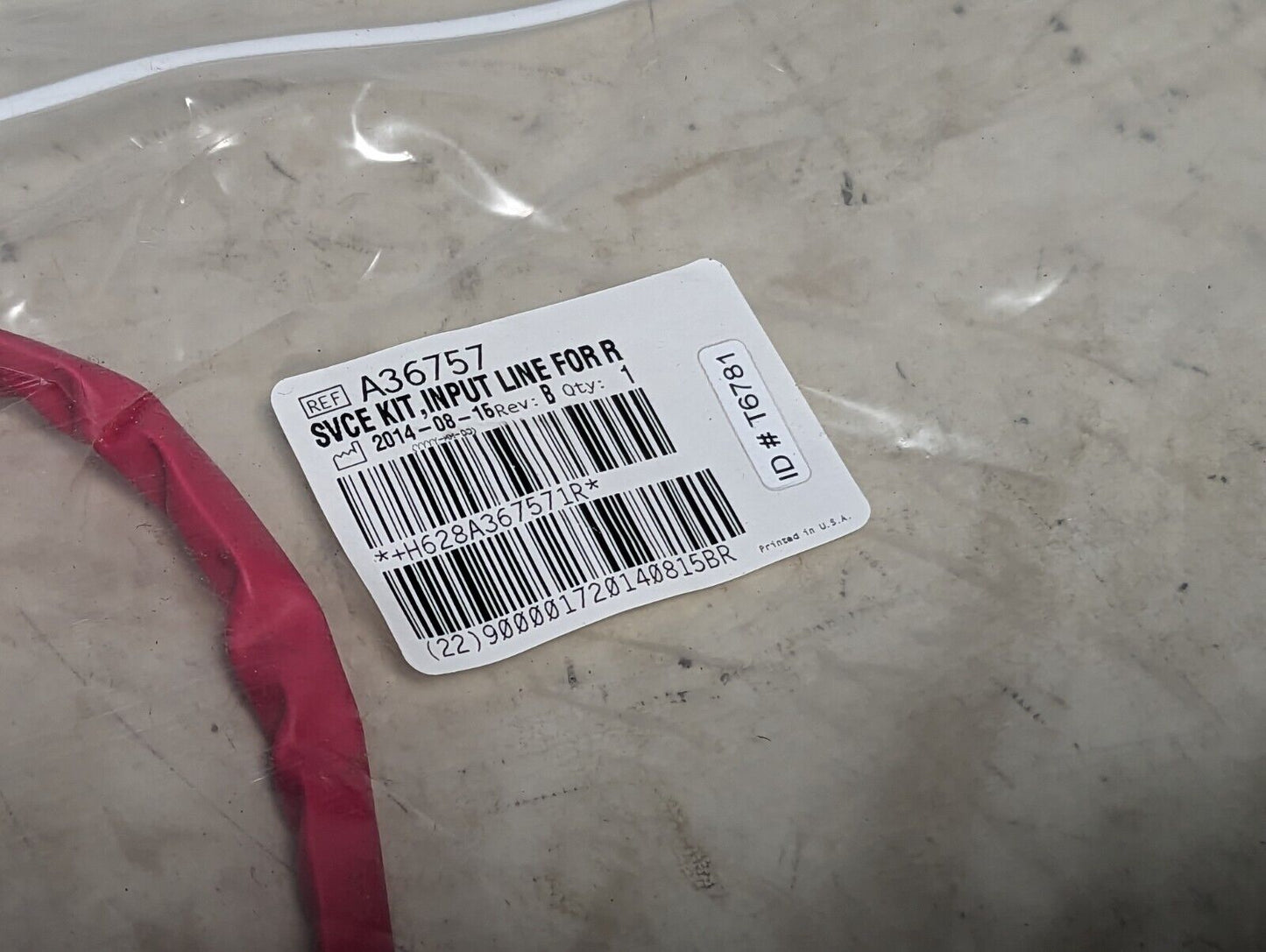 A36757 service kit, input line for R, +H628A367571R