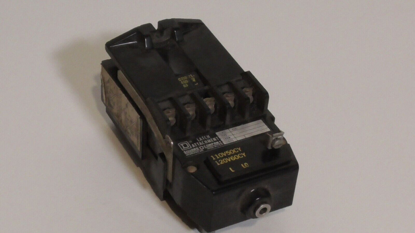 Square D 8501-G0-40 control relay, w/latch attachment 8501GL, coil 31022-400-56