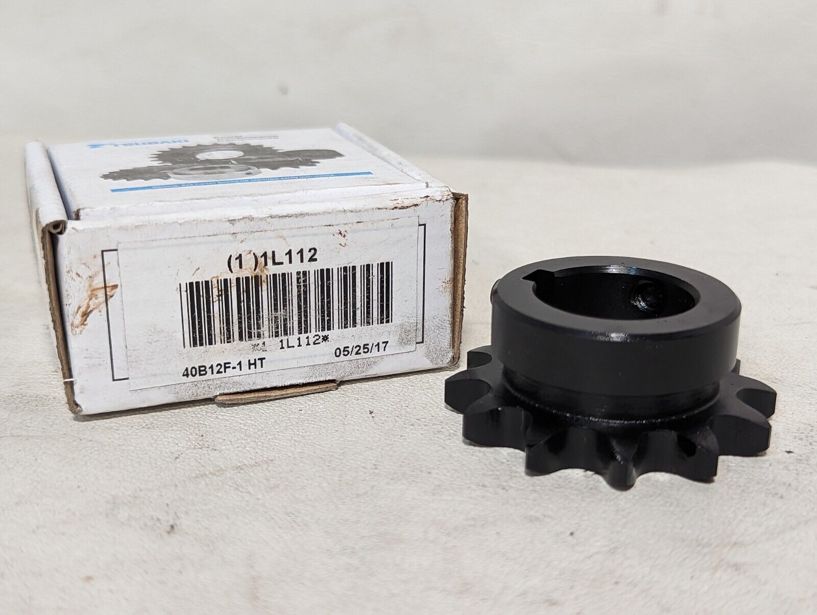 Tsubaki 40B12F-1 HT, 1L112 sprocket, 40, For 1/2 in Chain Pitch, 1 in Bore Dia