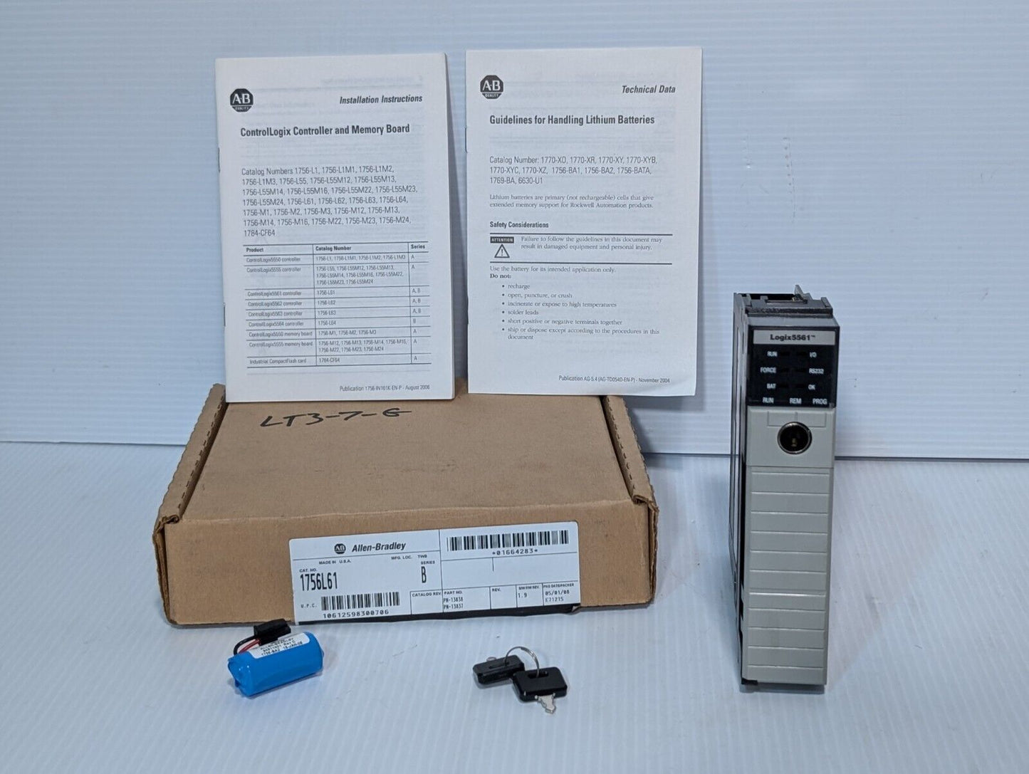 Allen Bradley 1756-L61 ControlLogix 5561 Processor Module w\ 2MB Memory, Ser B