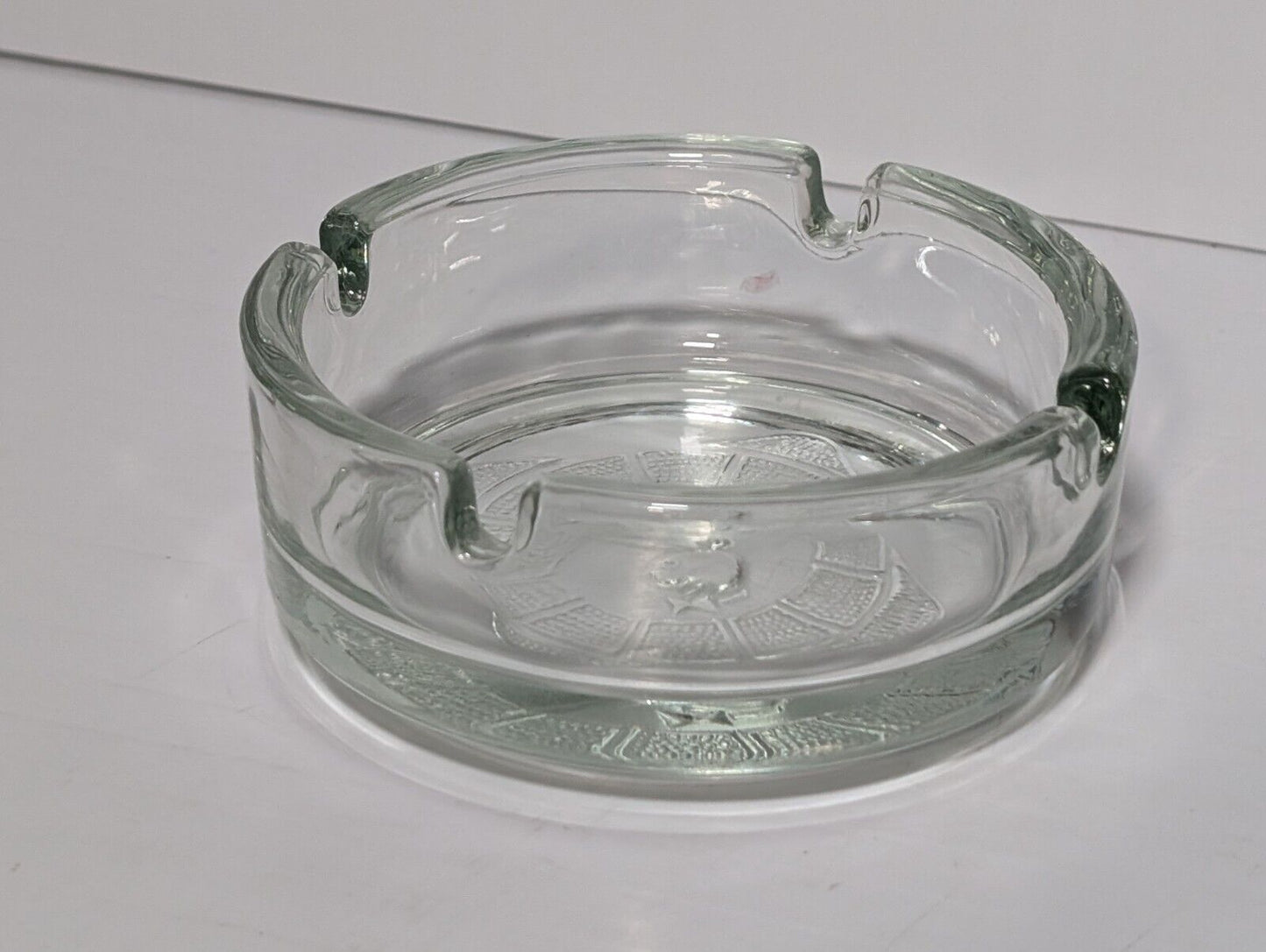 Vintage Playboy Club Clear Glass Bunny Logo Ashtray