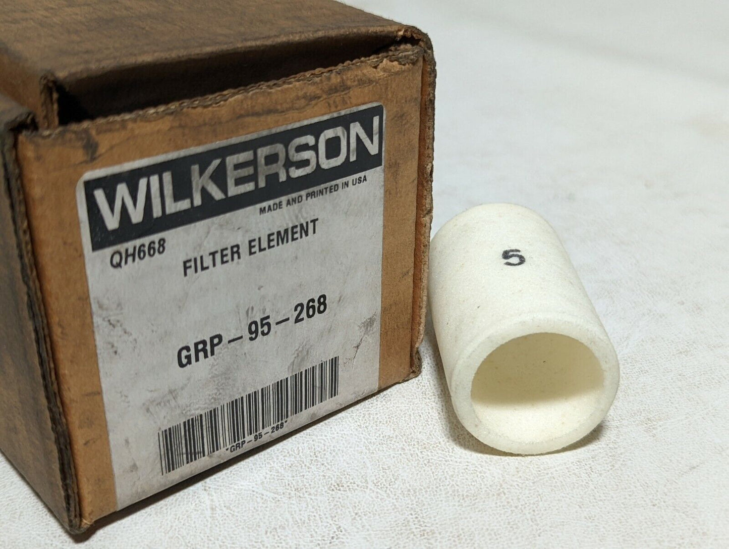 Lot of 7 Wilkerson GRP-95-268 filter elements, 5 micron