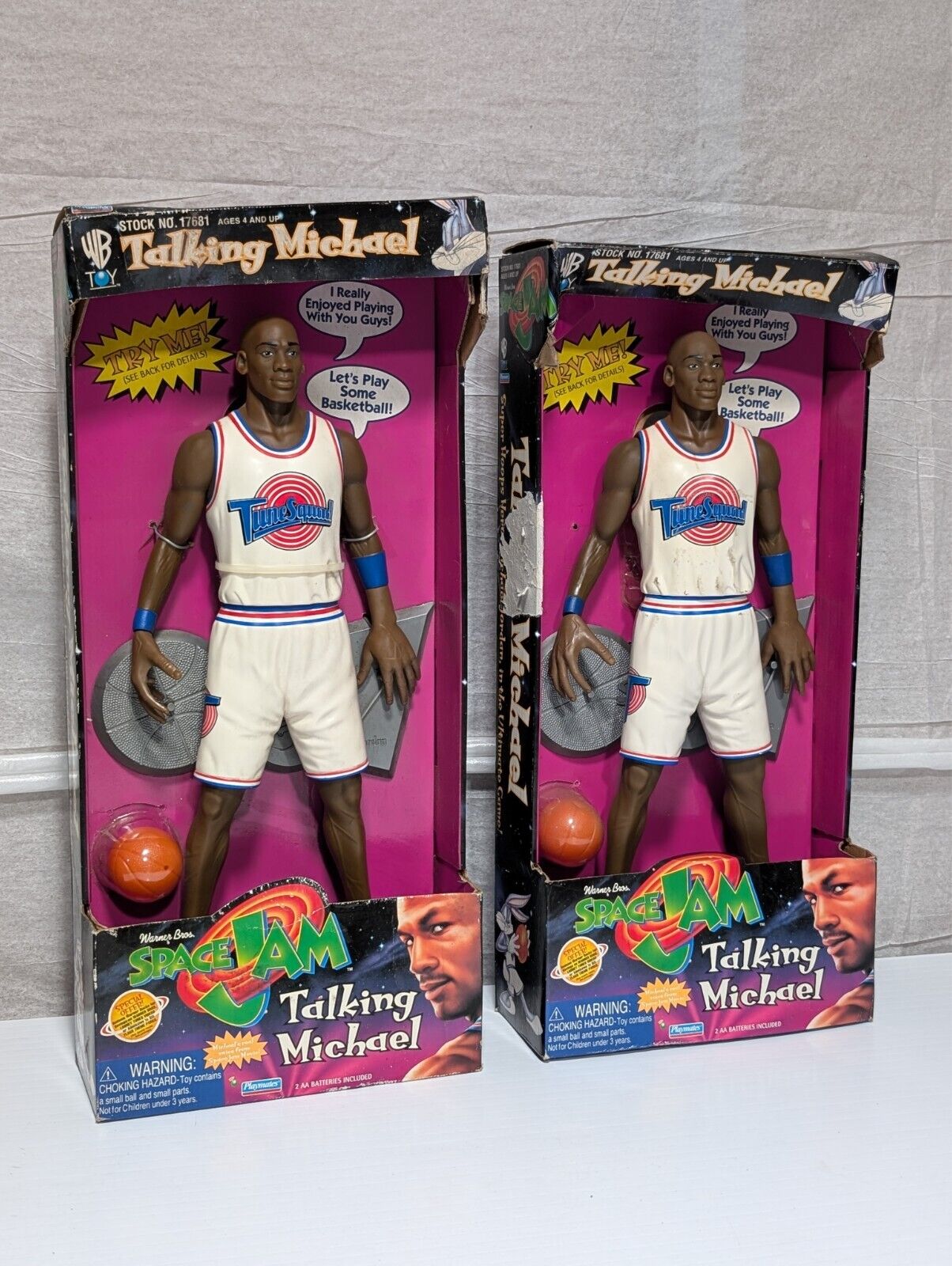 1 Michael Jordan Space Jam Looney Tunes Talking Action Figure New Vintage Sealed