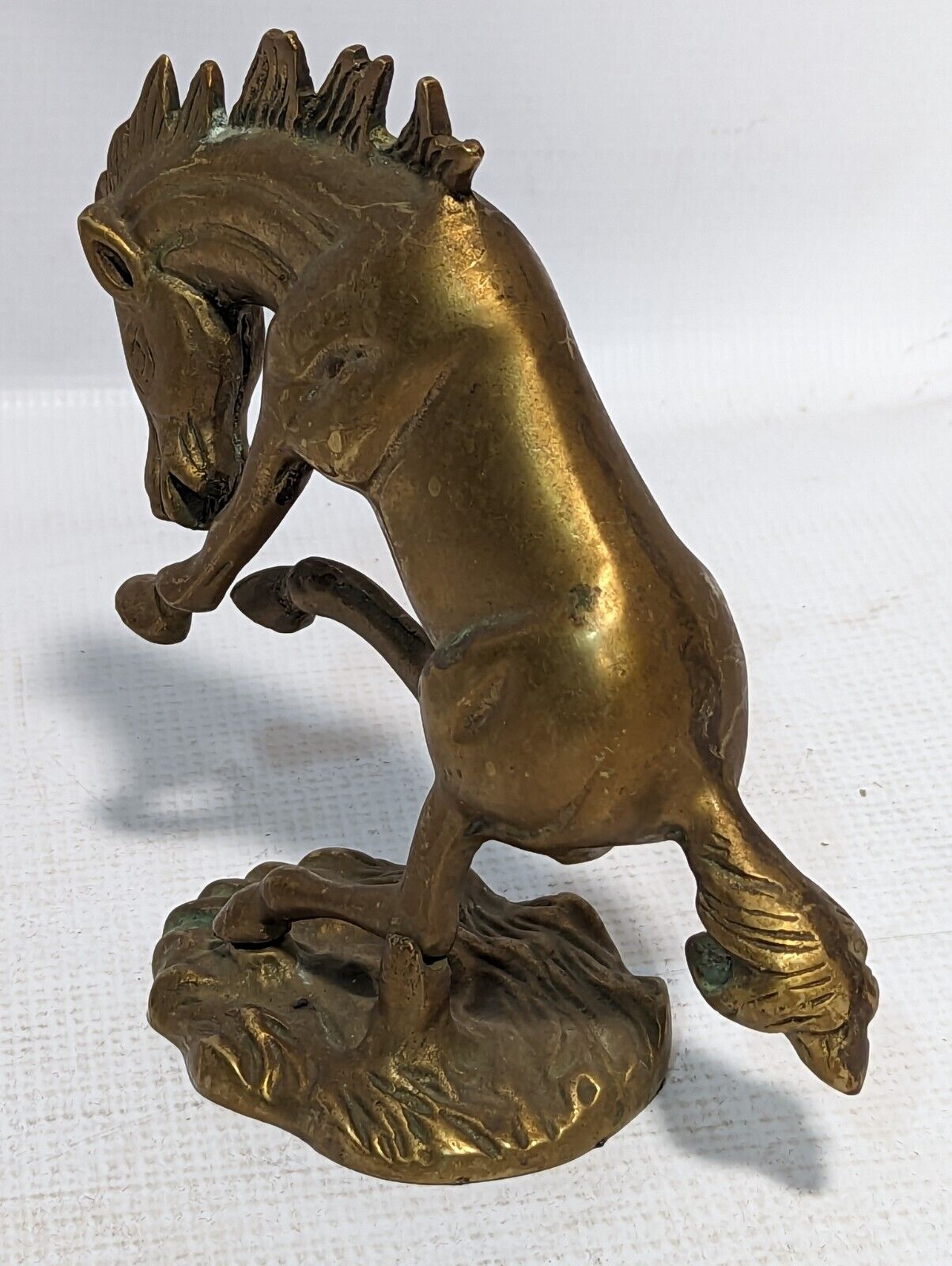 Vintage Brass Rearing Horse Paperweight