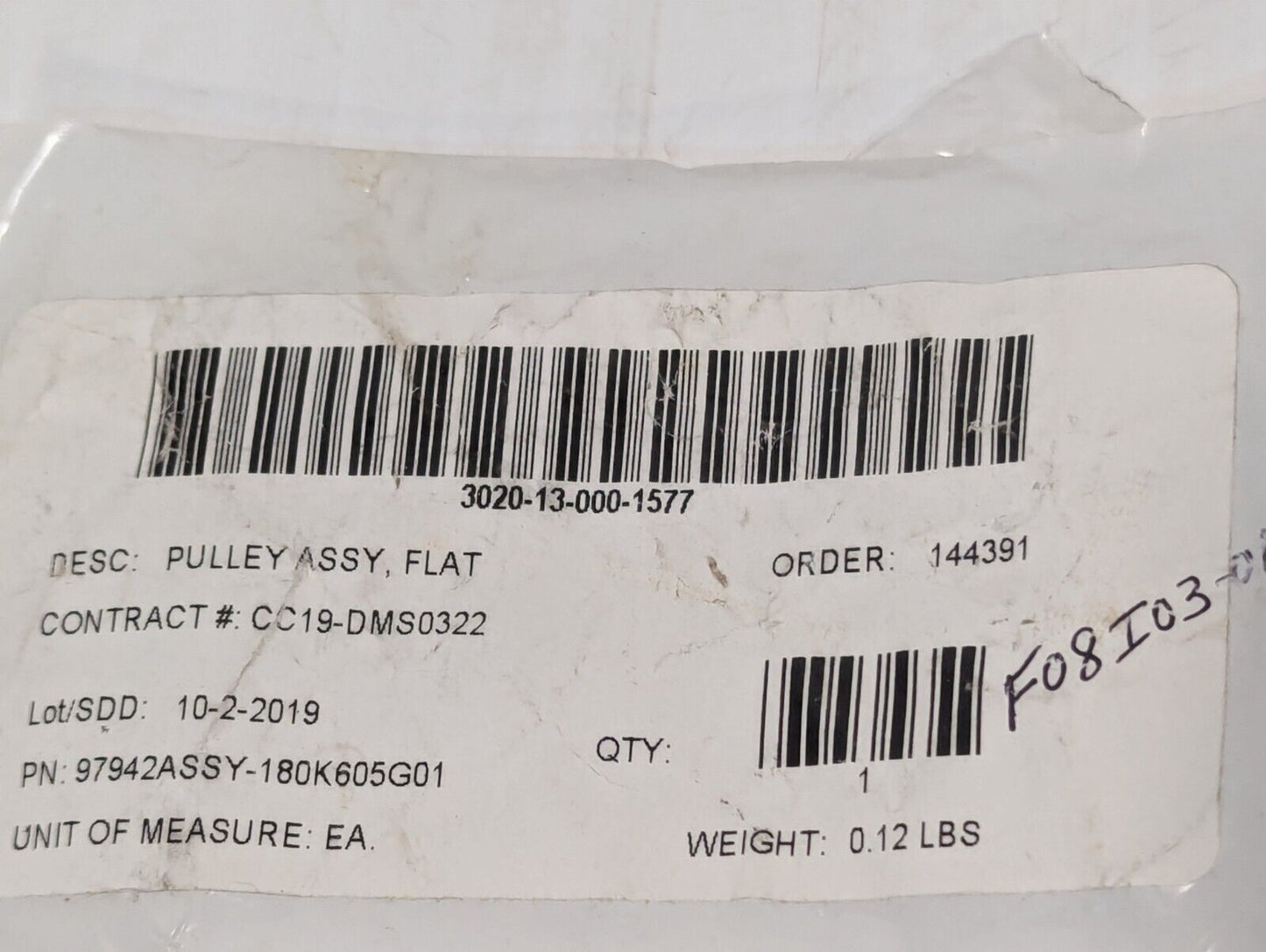 3020-13-000-1577 97942ASSY-180K605G01 Flat Pulley Assembly - Free Shipping