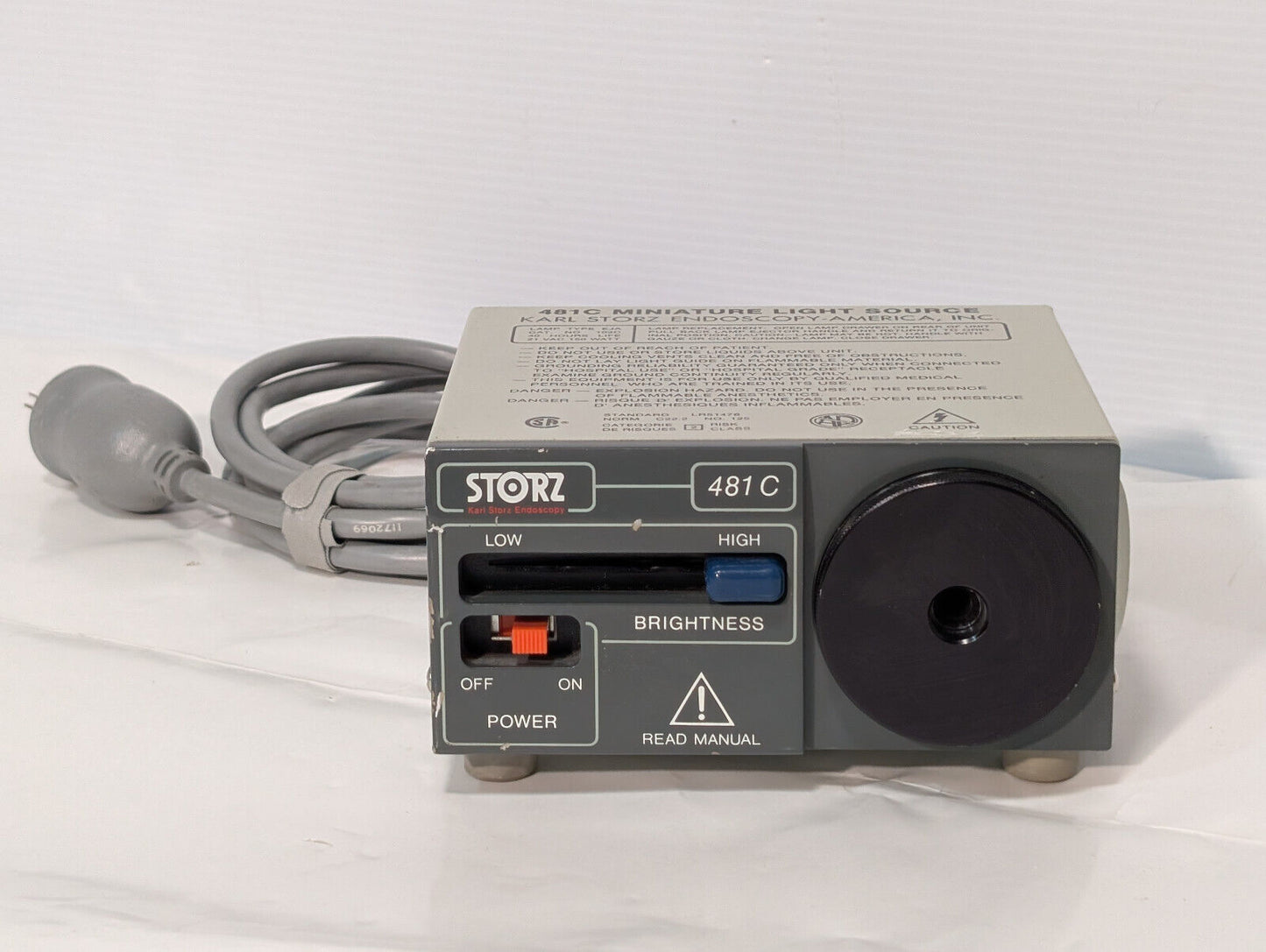 Storz 481C Miniature Lightsource, Endoscopy, 117 VAC, 50/60 Hz, Made in USA