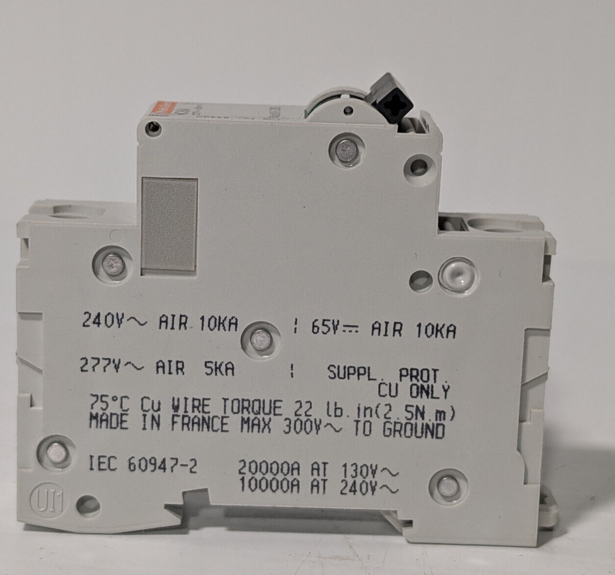 Square D Schenider MG 24430 Miniature Supplementary Protector, 6A, 1 pole, C cur