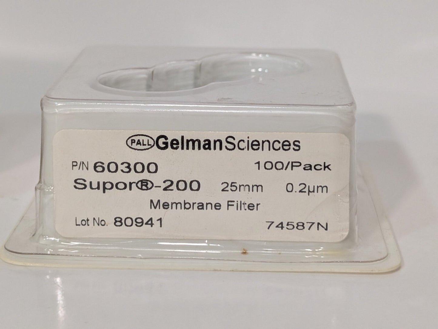 2 Packs: Pall Gelman Sciences 60300 Supor-200 Membrane Filter Discs, 25mm, 0.2μm