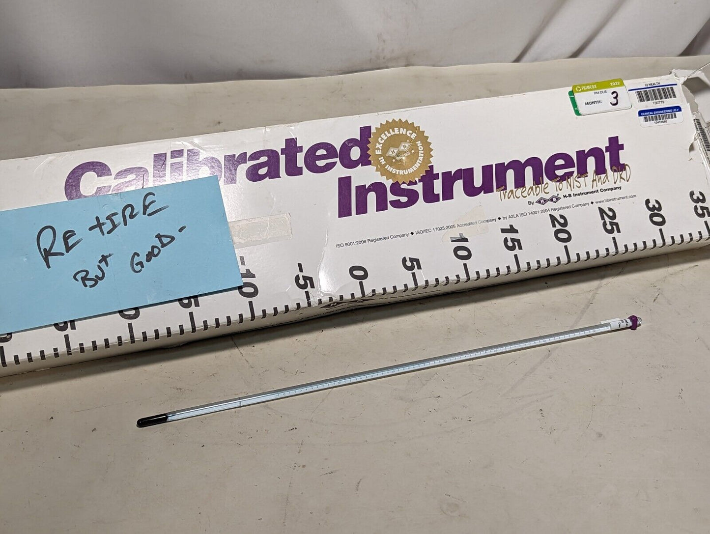 VWR 89095-632 certified thermometer, -1 to 61 deg C