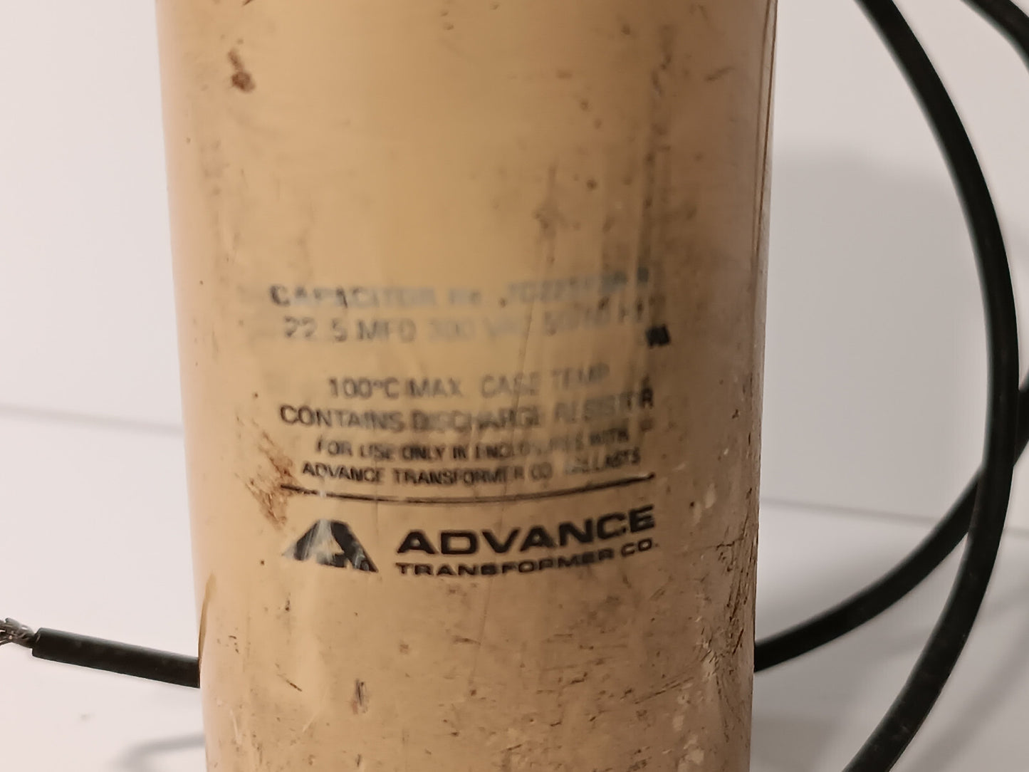 Advance Transformer Co. 7C225 Capacitor, 22.5 MFD, 300 VAC, 50/60Hz