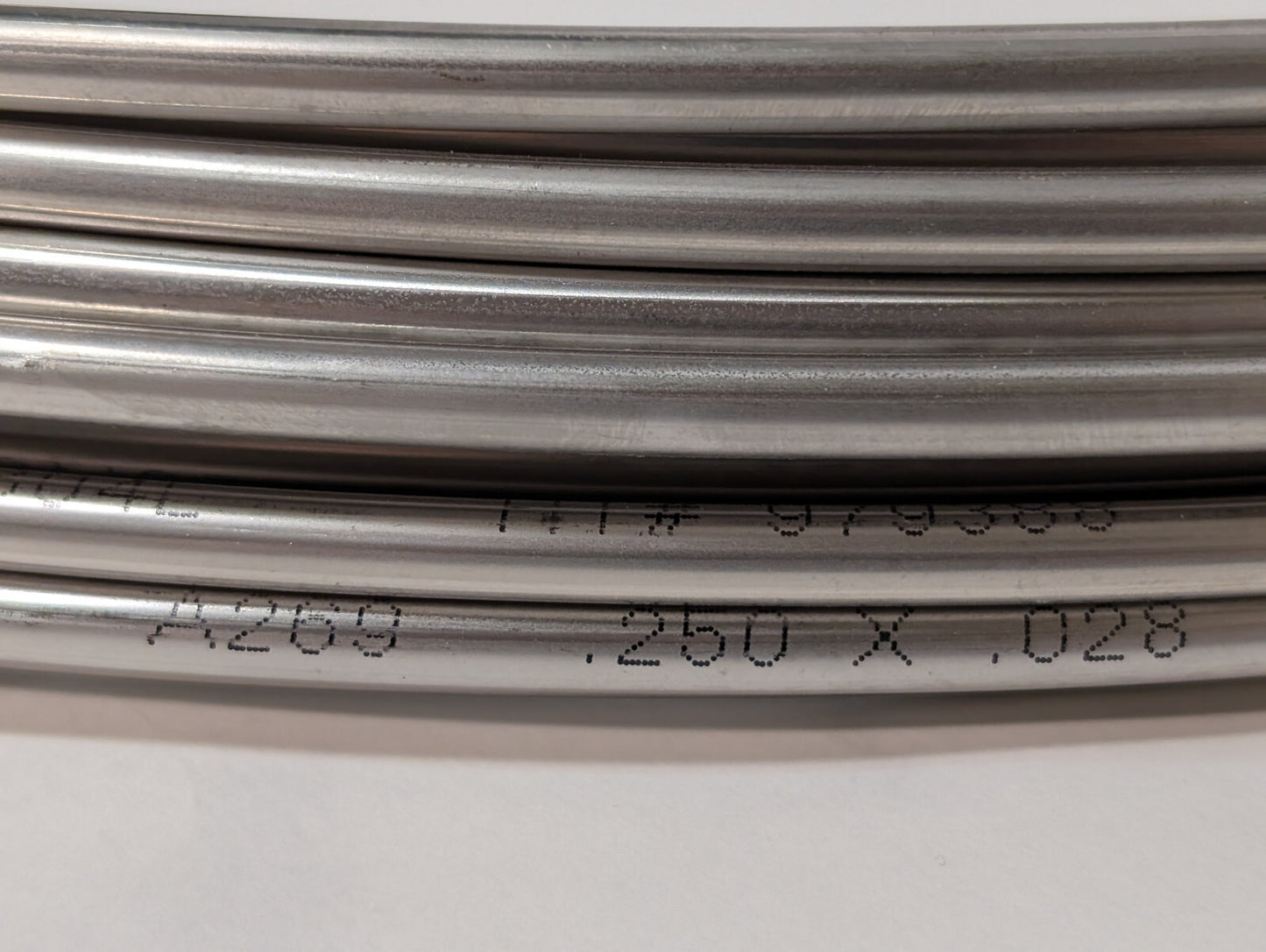 McMaster-Carr 8989K931 Welded Type 304 Stainless Steel Tubing 1/4"OD, 100ft Coil