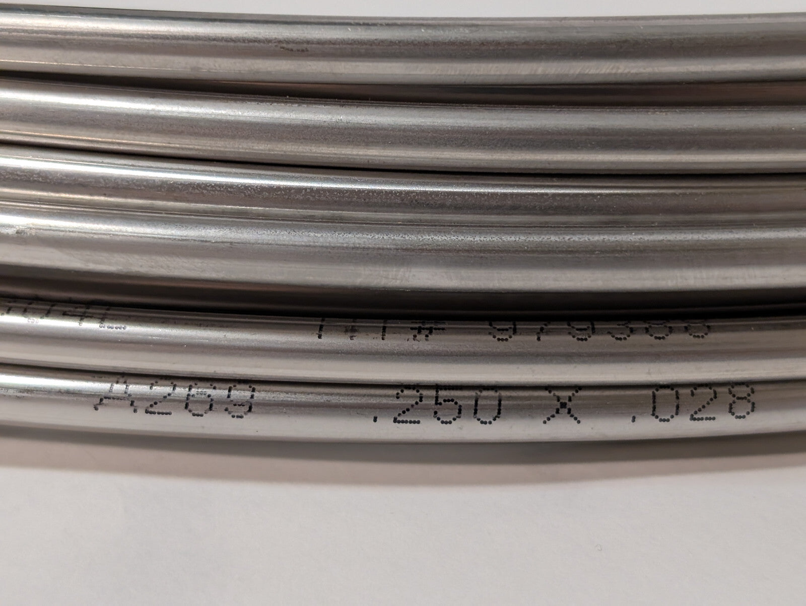 McMaster-Carr 8989K931 Welded Type 304 Stainless Steel Tubing 1/4"OD, 100ft Coil
