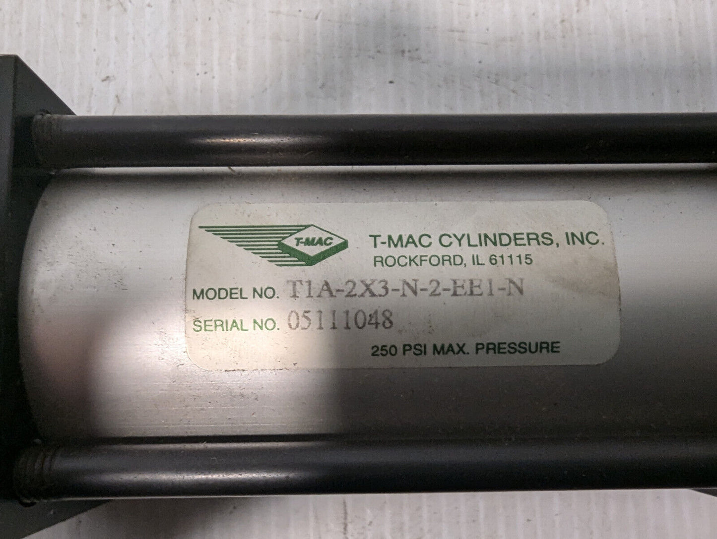 T-MAC Air Cylinder TIA-2X3-N-2-EE1-N, 250PSI, Made in USA, Free Shipping