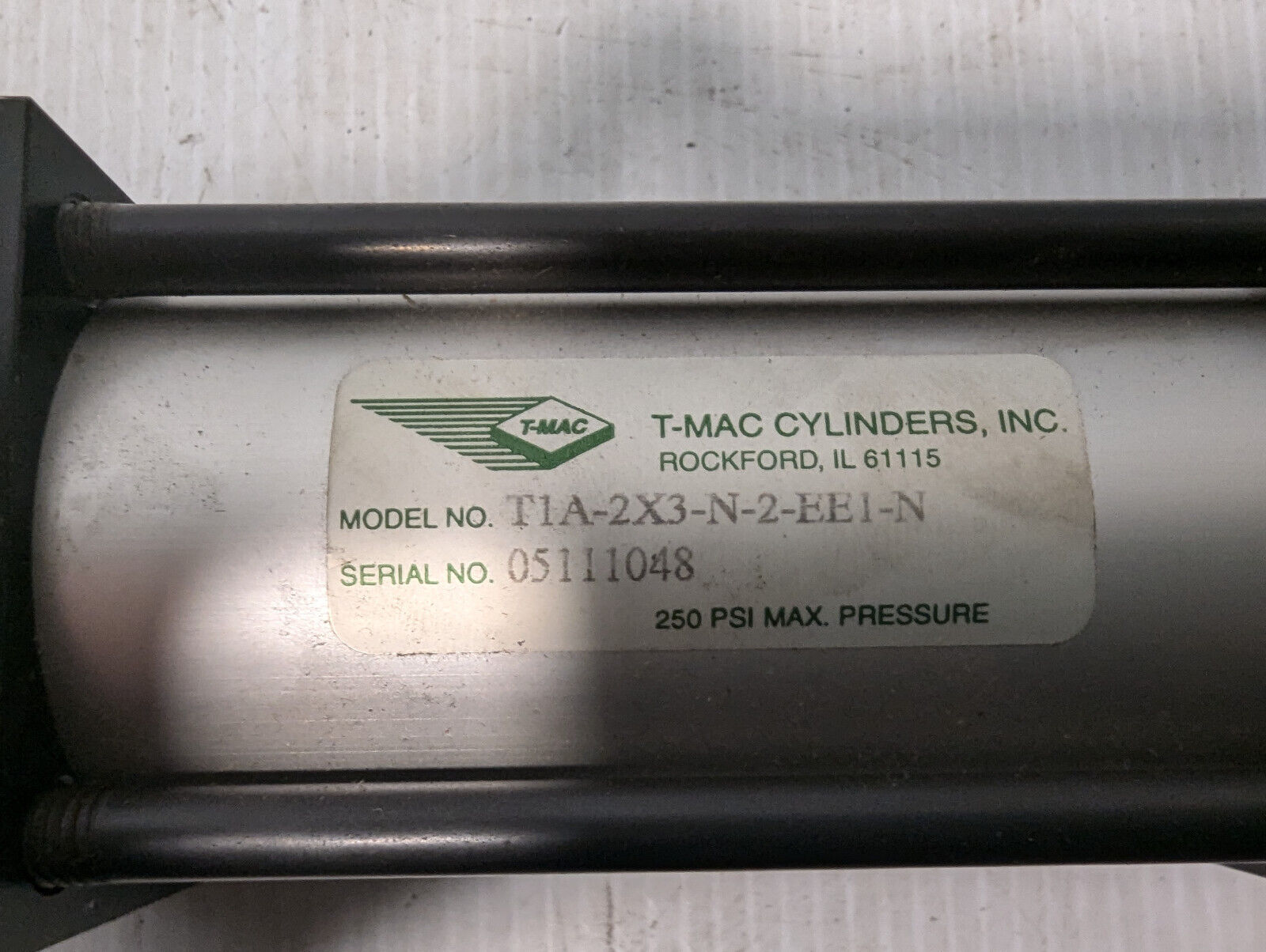 T-MAC Air Cylinder TIA-2X3-N-2-EE1-N, 250PSI, Made in USA, Free Shipping