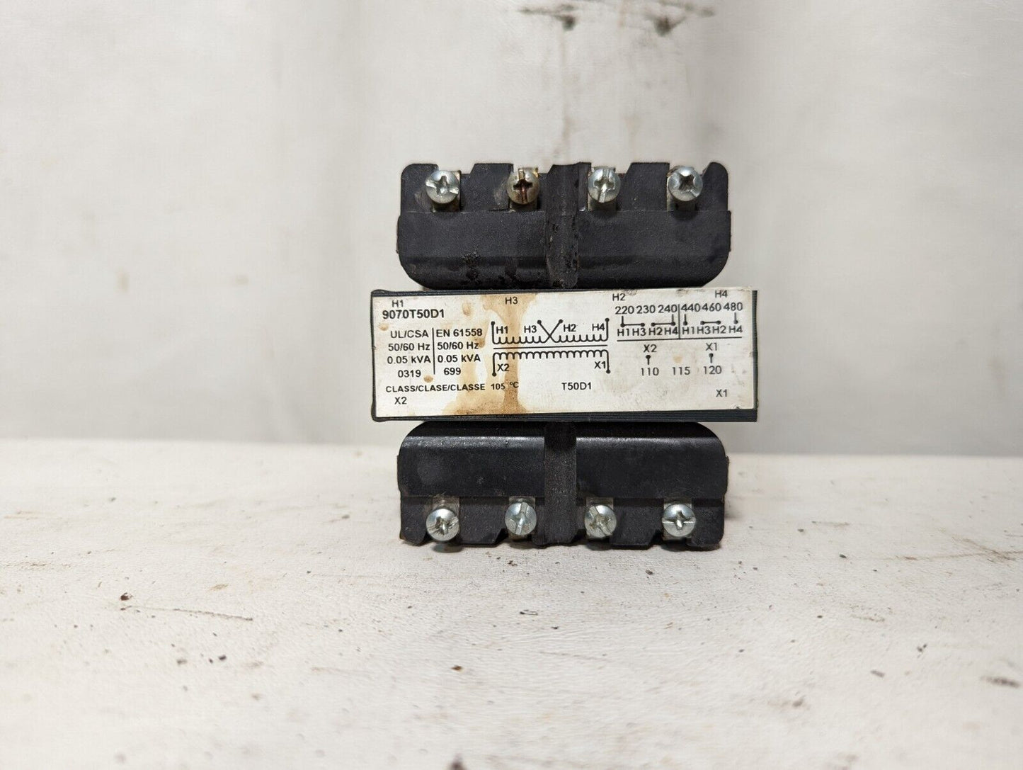 Square D 9070T50D1 0.05kVA 50/60Hz Industrial Control Transformer