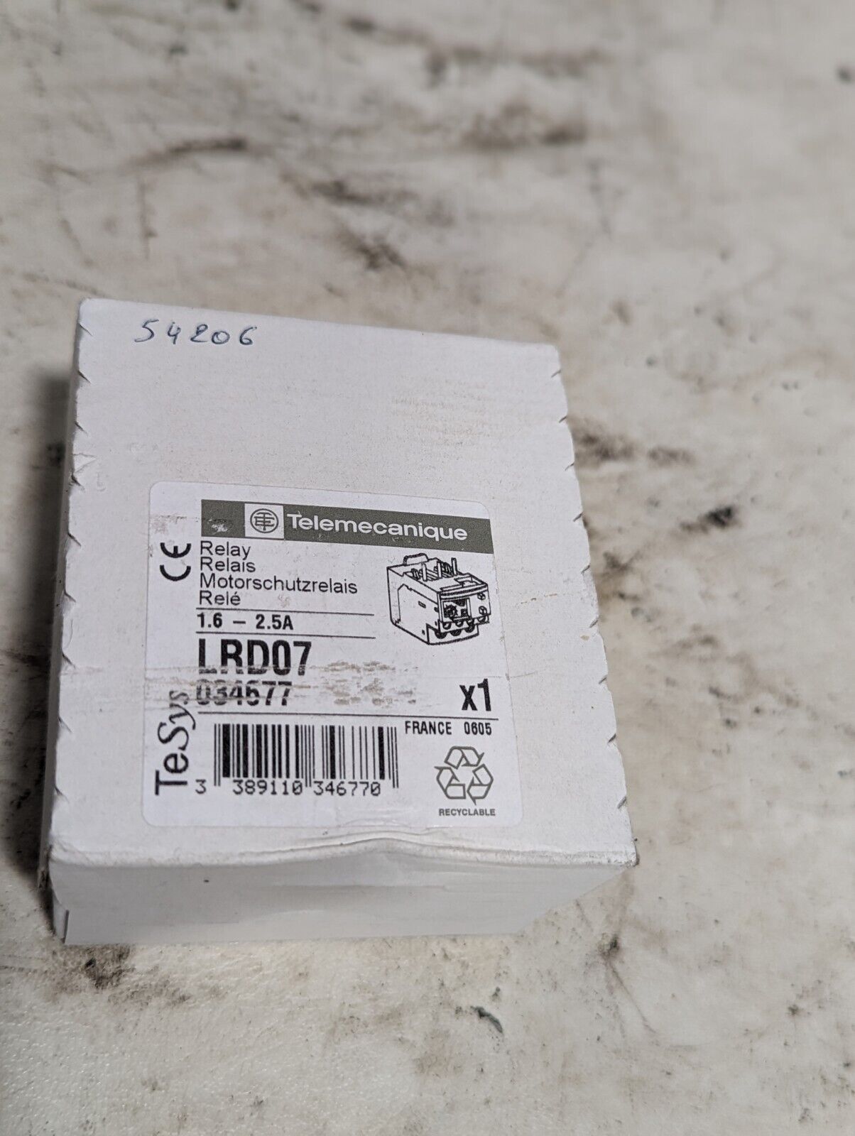 Telemecanique LRD 07 LRD07 overload relay, 034677