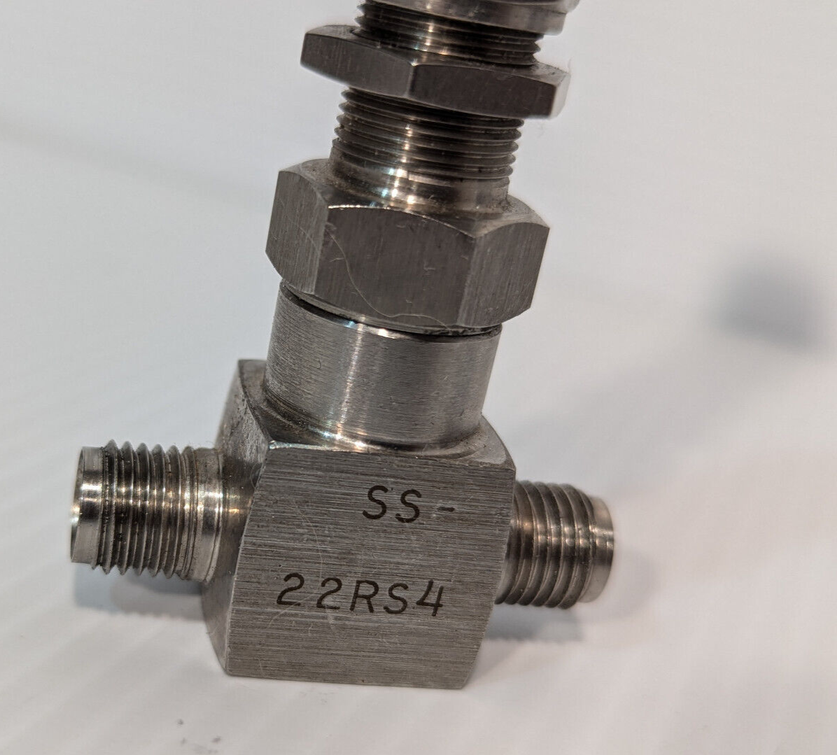 Whitey SS-22RS4 Stainless Steel High Precision Metering Valve, N2 Flow Control