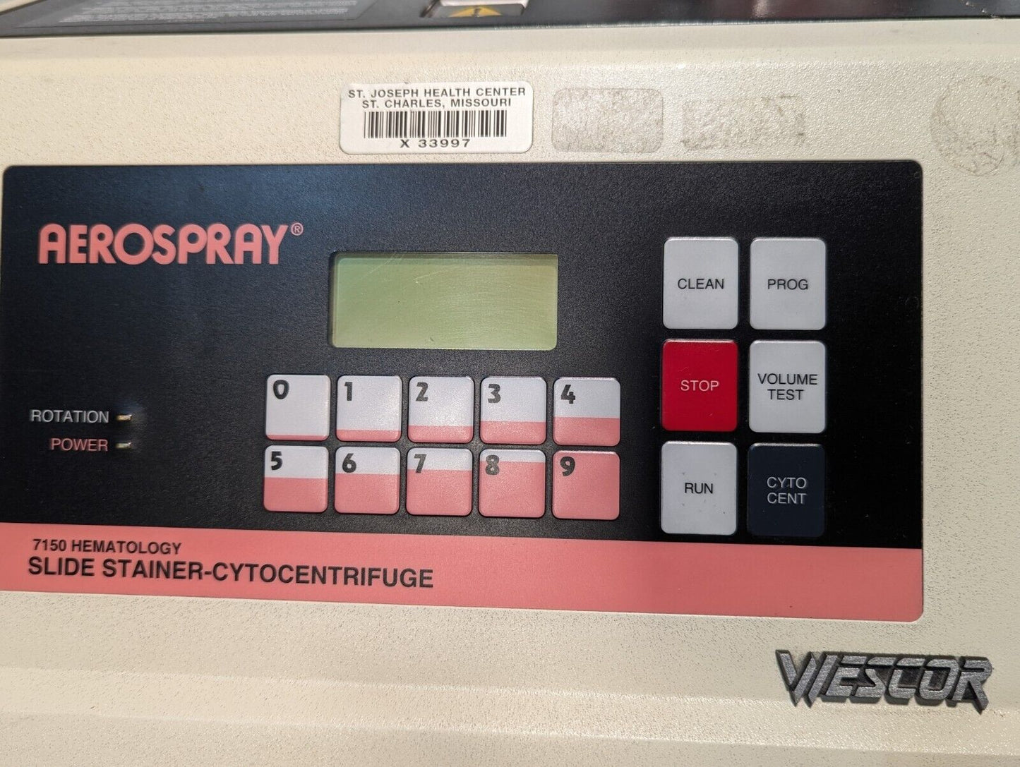 Wescor Aerospray 7150 Hematology Slide Stainer-Cytocentrifuge - Free Shipping