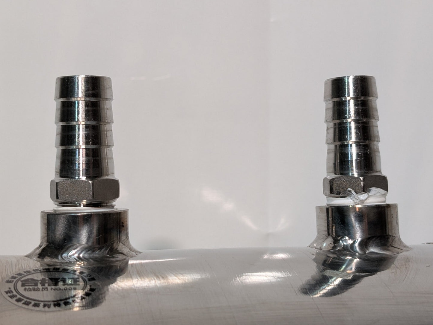 Stainless Steel Gas Storage Air Reservoir Can 4-Port High Pressure, likely 5L