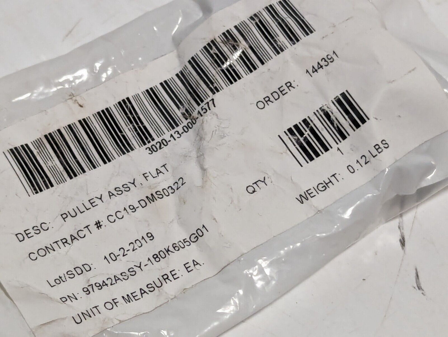 3020-13-000-1577 180K605G01 Flat Pulley Assembly - Free Shipping