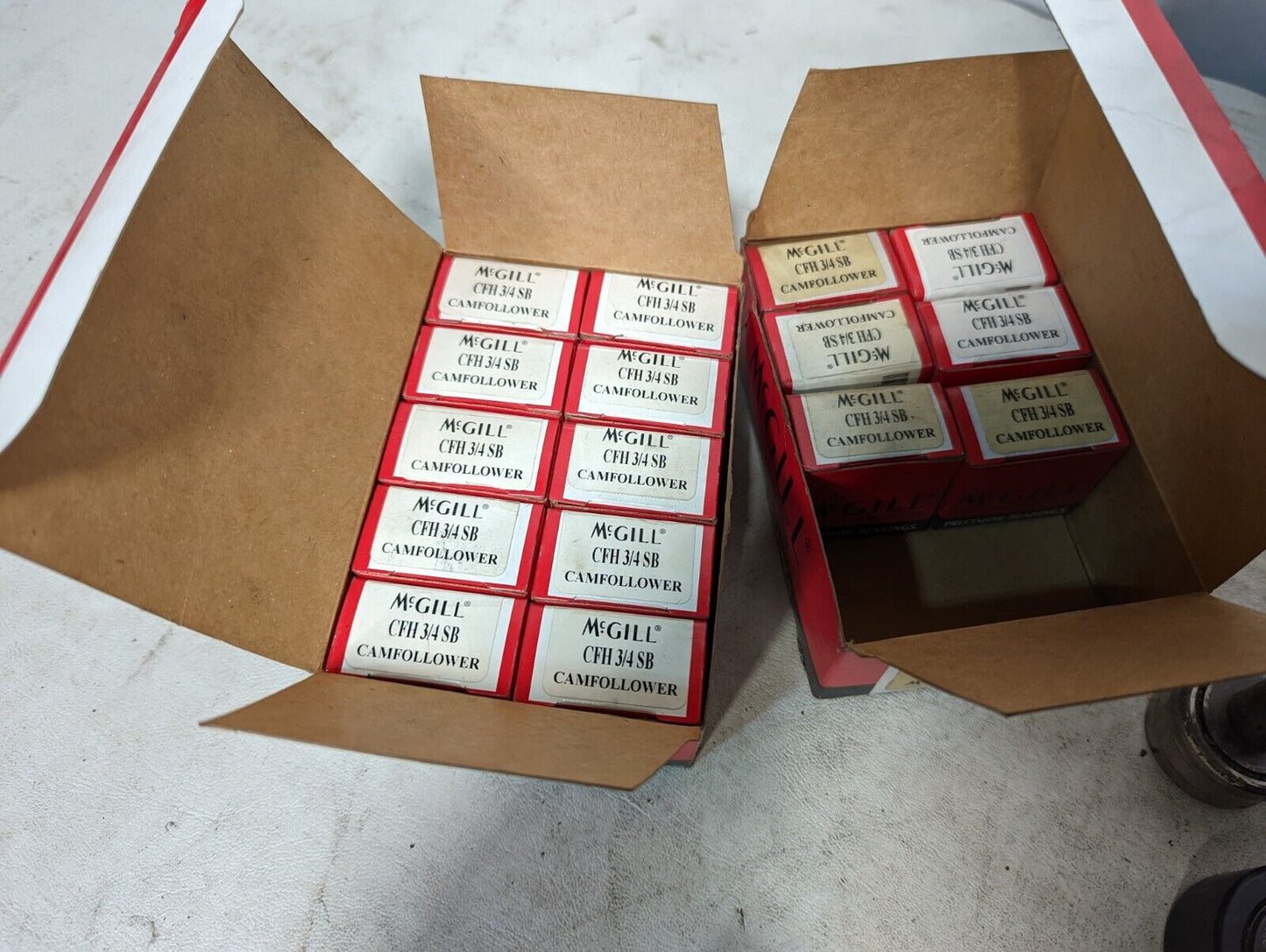 Lot of McGill cam followers: CFH 3/4SB, CF 3/4SB, CF 5/8B, CF 1/2 SB, CF 5/8, ++