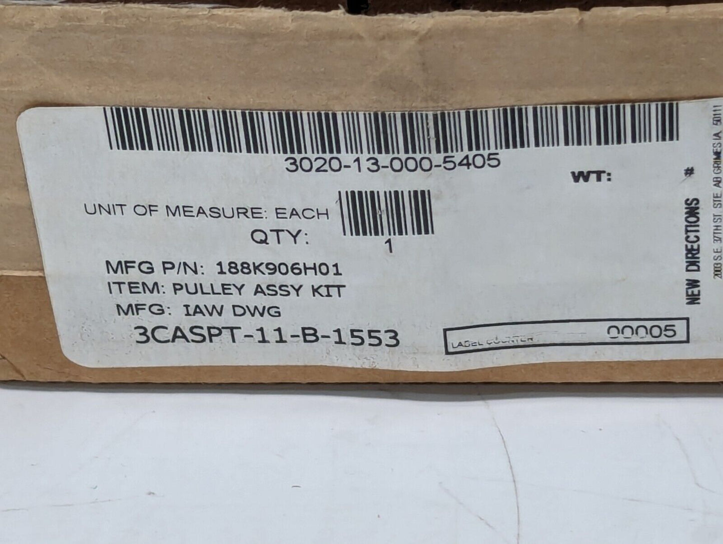 188K906H01 Pulley Assembly Kit 25mm Wide, Aluminum Alloy - Free Shipping