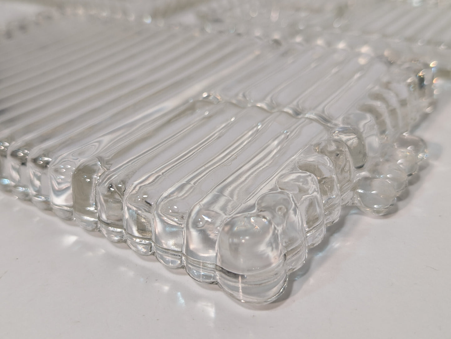 Vintage Mid Century Hazel Glass Atlas Party, TV, Snack, Smoke Rolling, Ash Tray