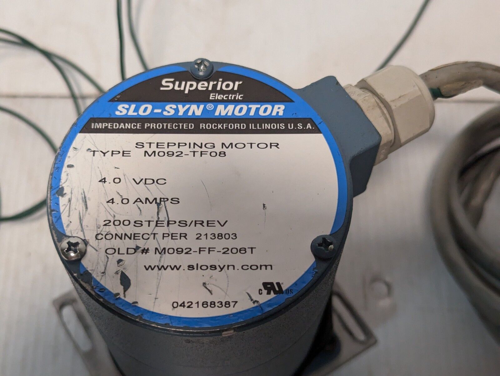 Superior Elec. M093-FD14 Slo-Syn Synchronous/Stepping Motor BM101025 2.27DC 7A