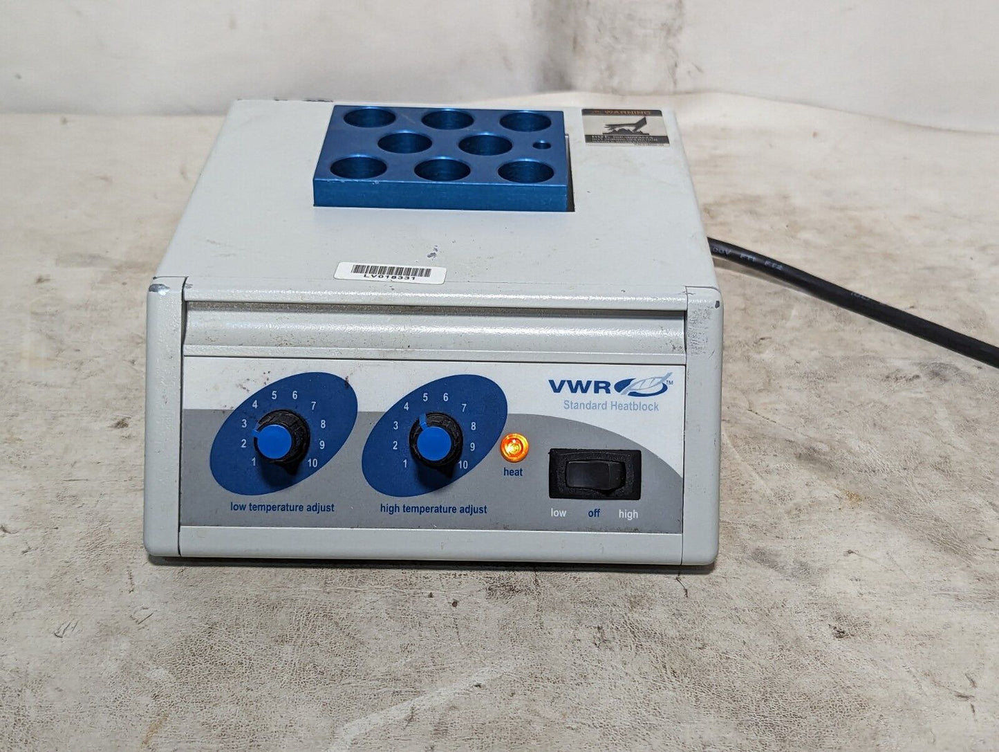 VWR standard heatblock 13259-030, Heatblock I 949030, 120VAC, 100W, 50/60Hz, 1 p
