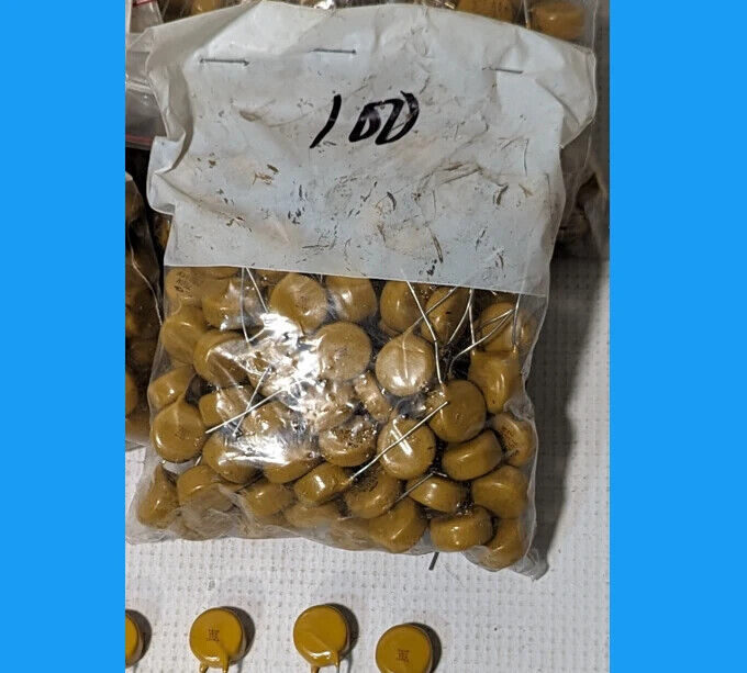 Lot of 100 DD60-751 Ceramic Disc Capacitor, 750pf, 6KV - Free Shipping