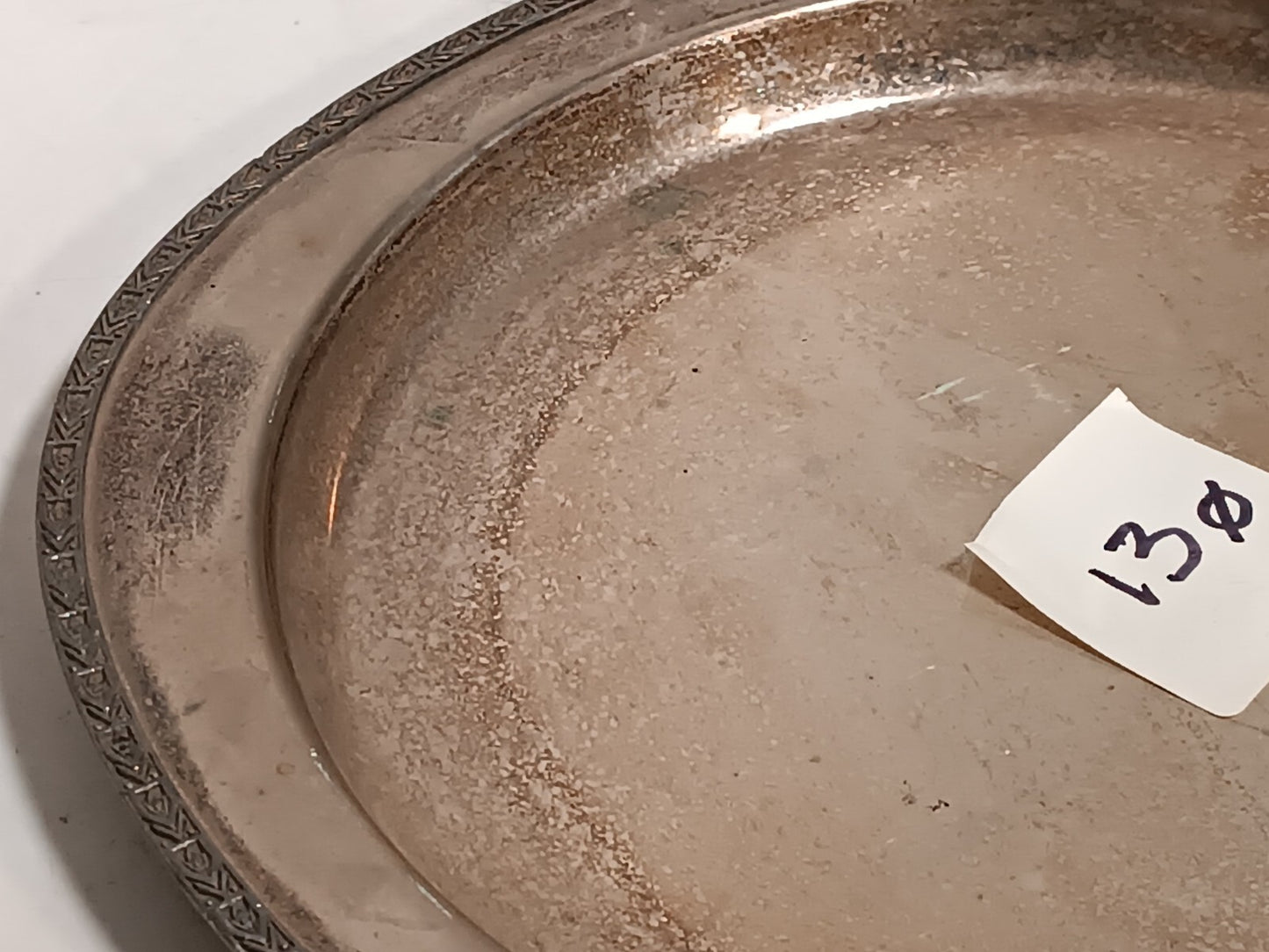 Vintage Glastonbury 503 Silver Serving Plate Art Deco 13" Diameter