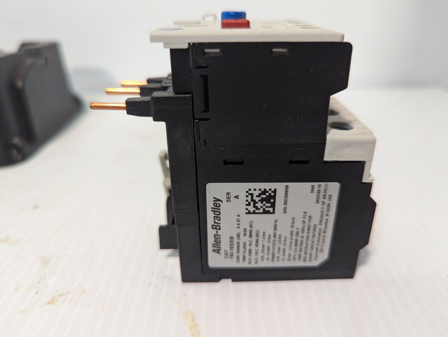 Allen-Bradley E100, 193-1EEEB overload relay, class 10/20, manual/auto-manual