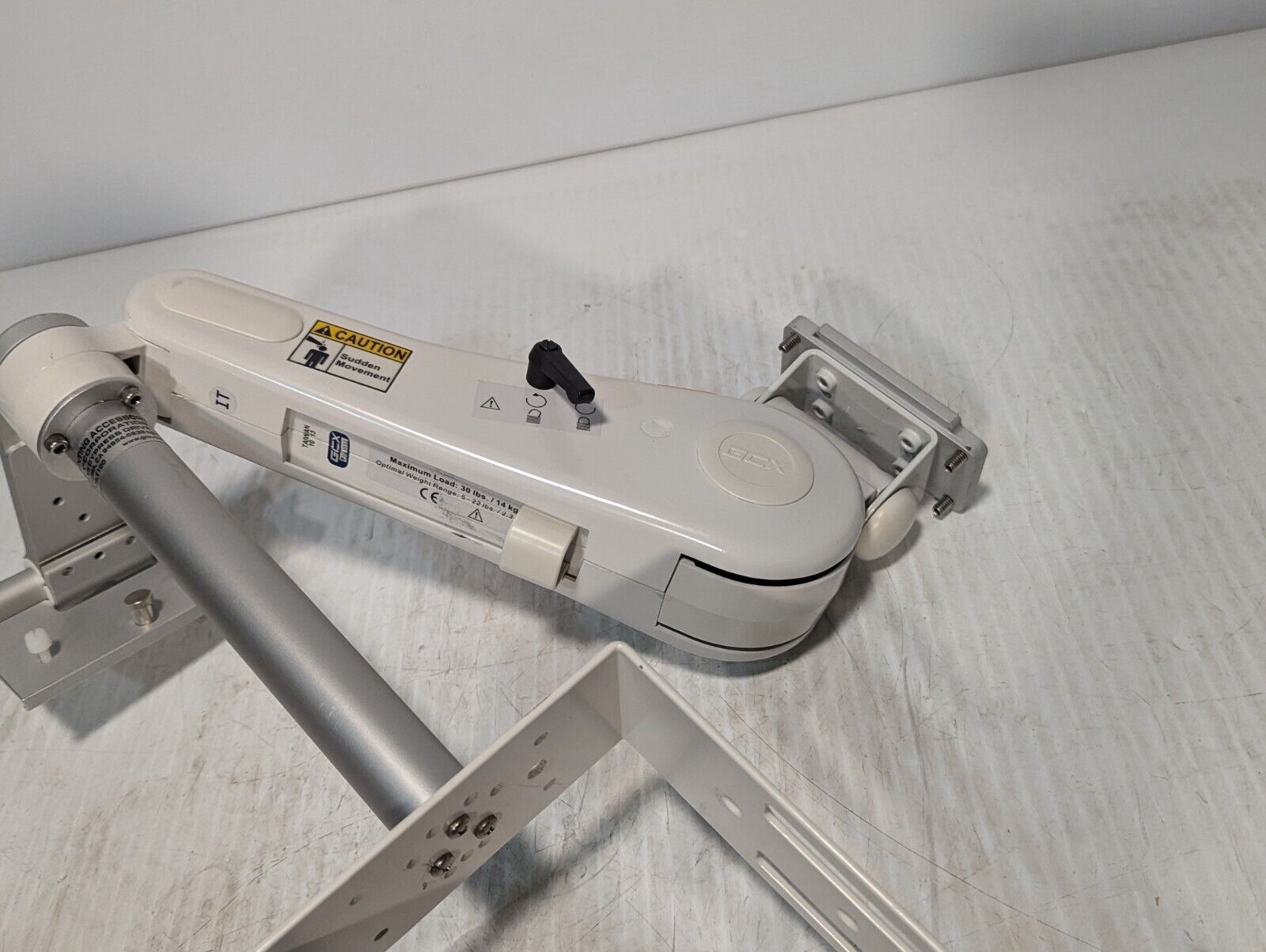 Surgical Arm | GCX LBL-0003-50A Monitor Mount w/GE 2030340-002 PDM Bedside Dock