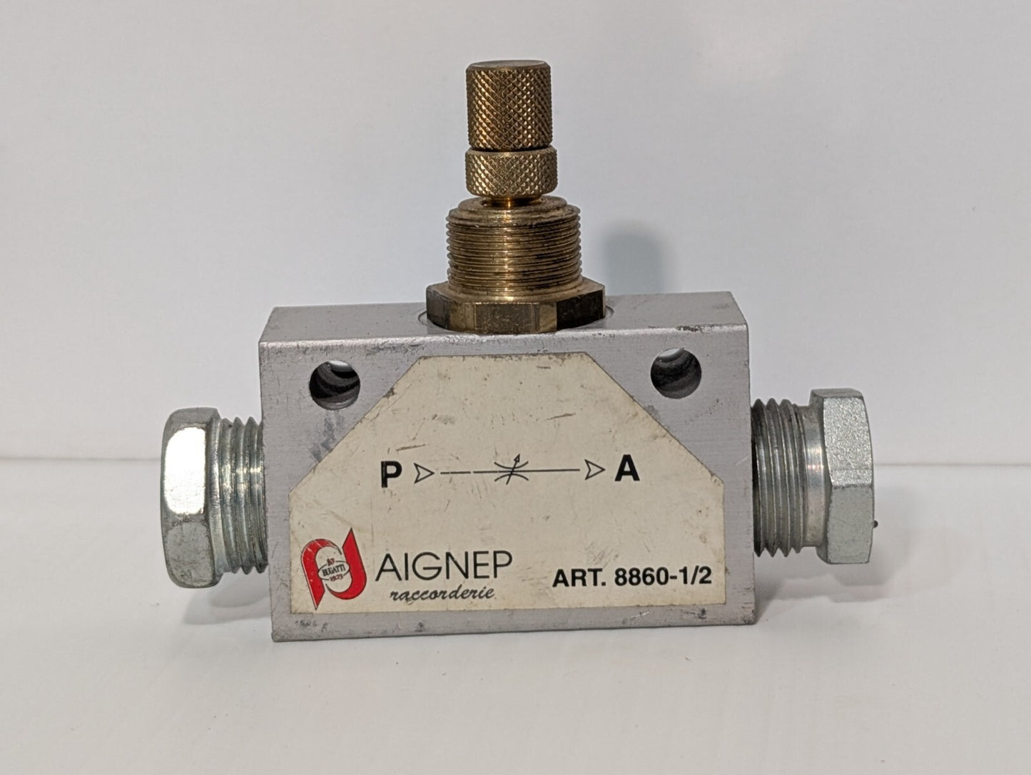 Aignep 8860-1/2 Bi-Directional In-Line Flow Regulator 7 Bar Inlet Pressure
