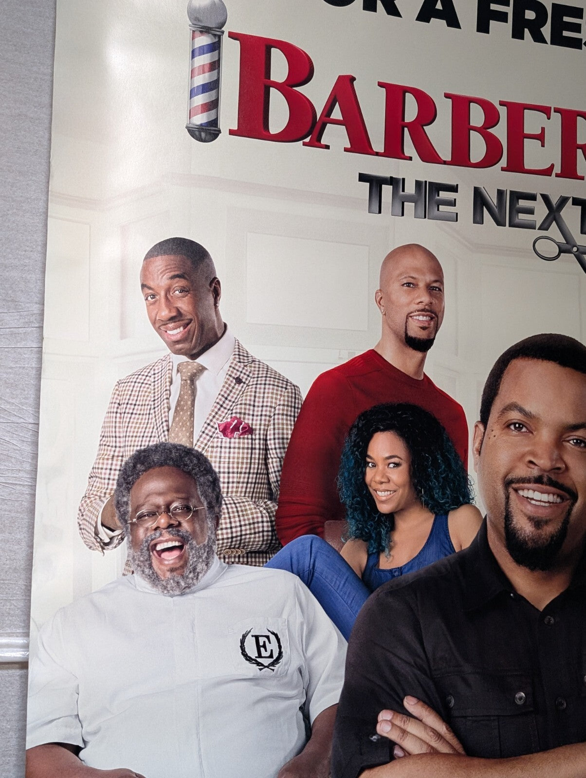Warner Bros Barbershop: The Next Cut Movie Theatre Poster Ice Cube Cedric Minaj