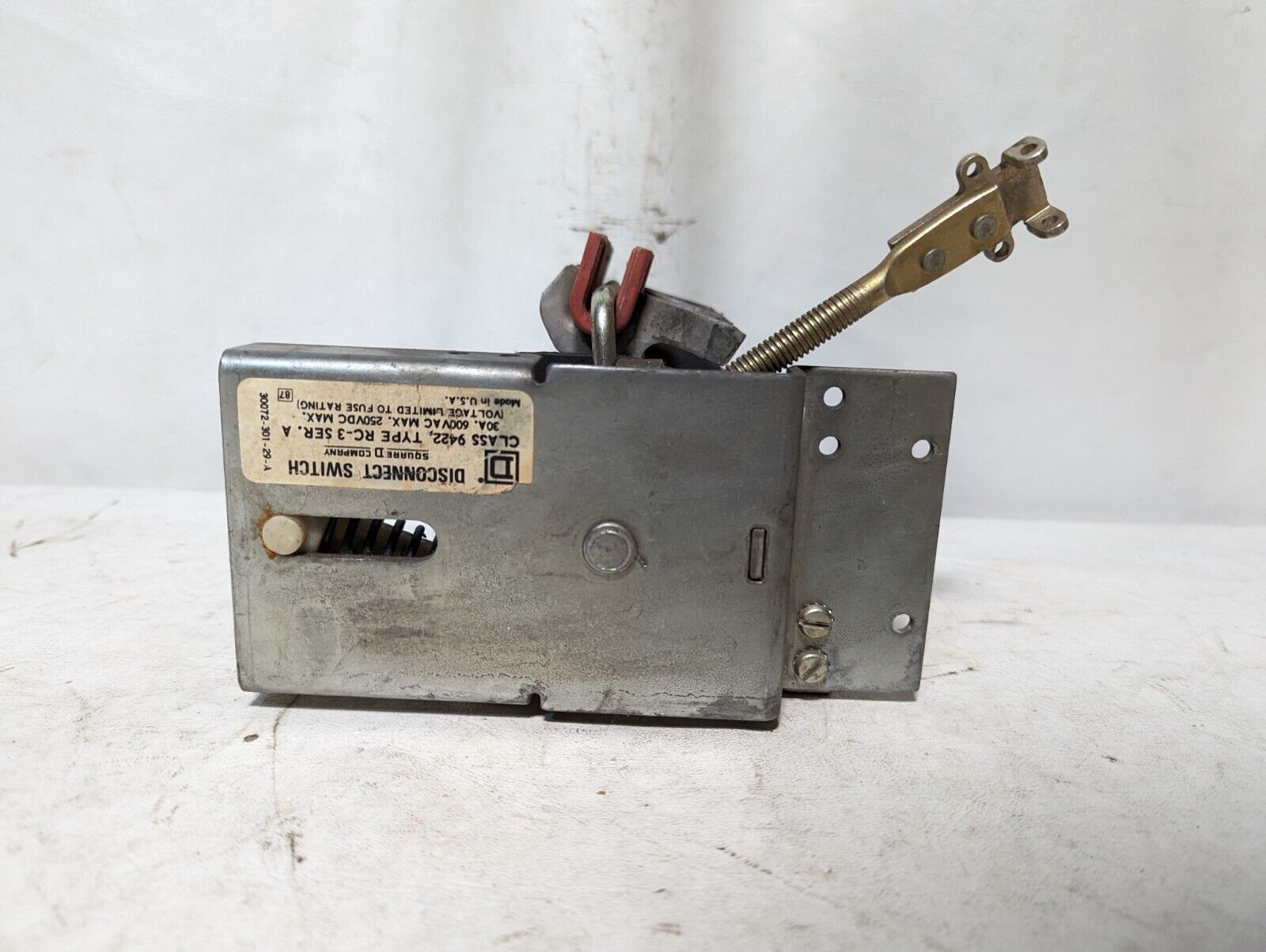 Square D 9422-RC3 disconnect switch, 30A, 600VAC max, 250VDC max