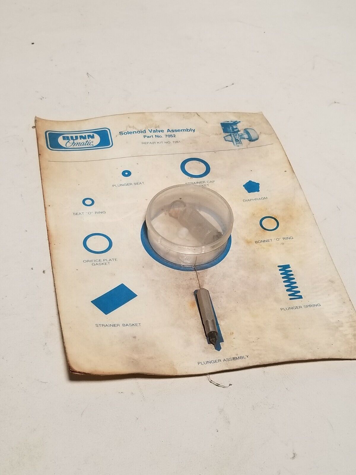 Bunn, Bunn-O-Matic solenoid valve assembly, part no. 7052