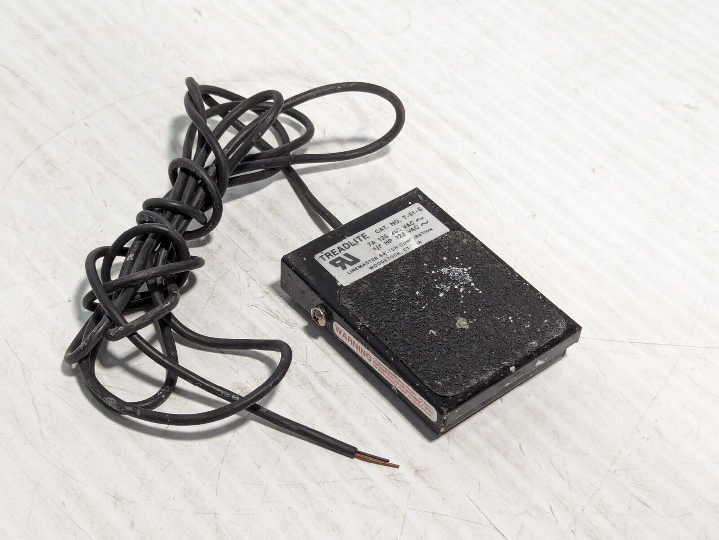 Treadlite Industrial Footswitch Linemaster Switch Corp T-51-S - Free Shipping