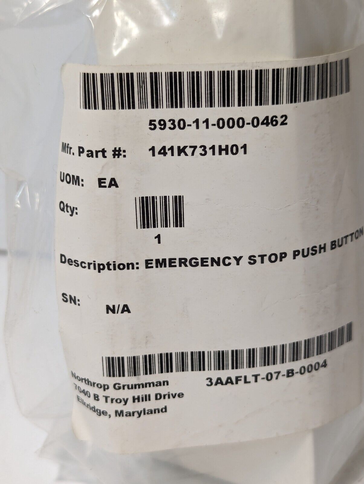 Allen Bradley 800T-NX1540 Emergency Stop Push-button SER.T - Free Shipping