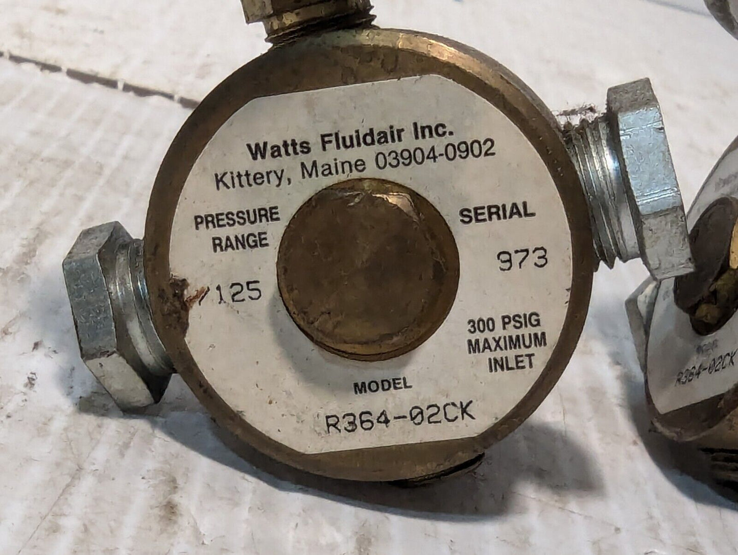 Watts Fluidair Miniature Regulator R364-02CK, 125 PSIG - Free Shipping