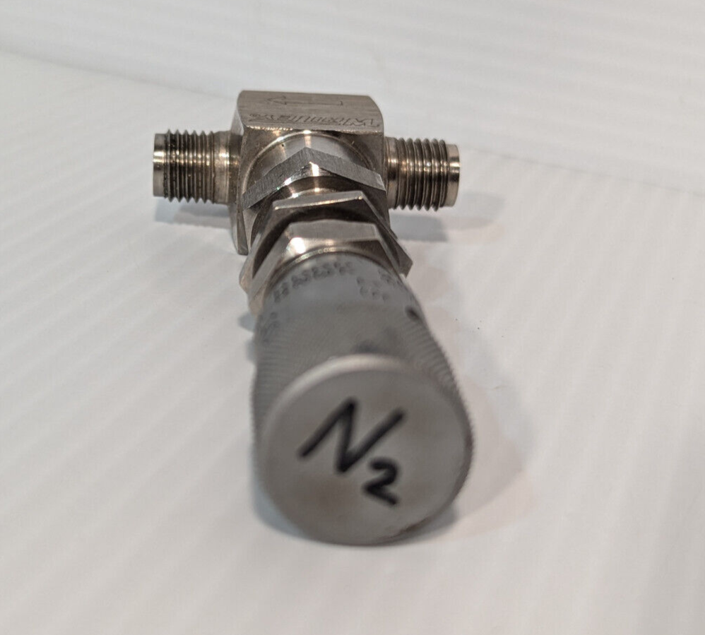 Whitey SS-22RS4 Stainless Steel High Precision Metering Valve, N2 Flow Control
