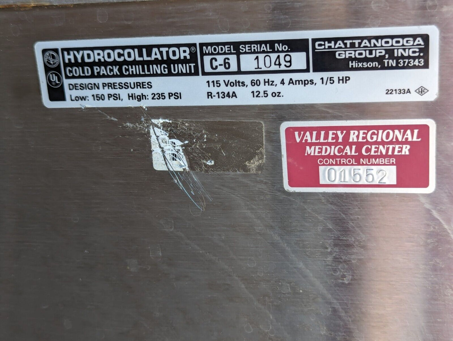 Chattanooga C-6 ColPaC Hydrocollator Cold Pack Chilling Unit - Free Shipping