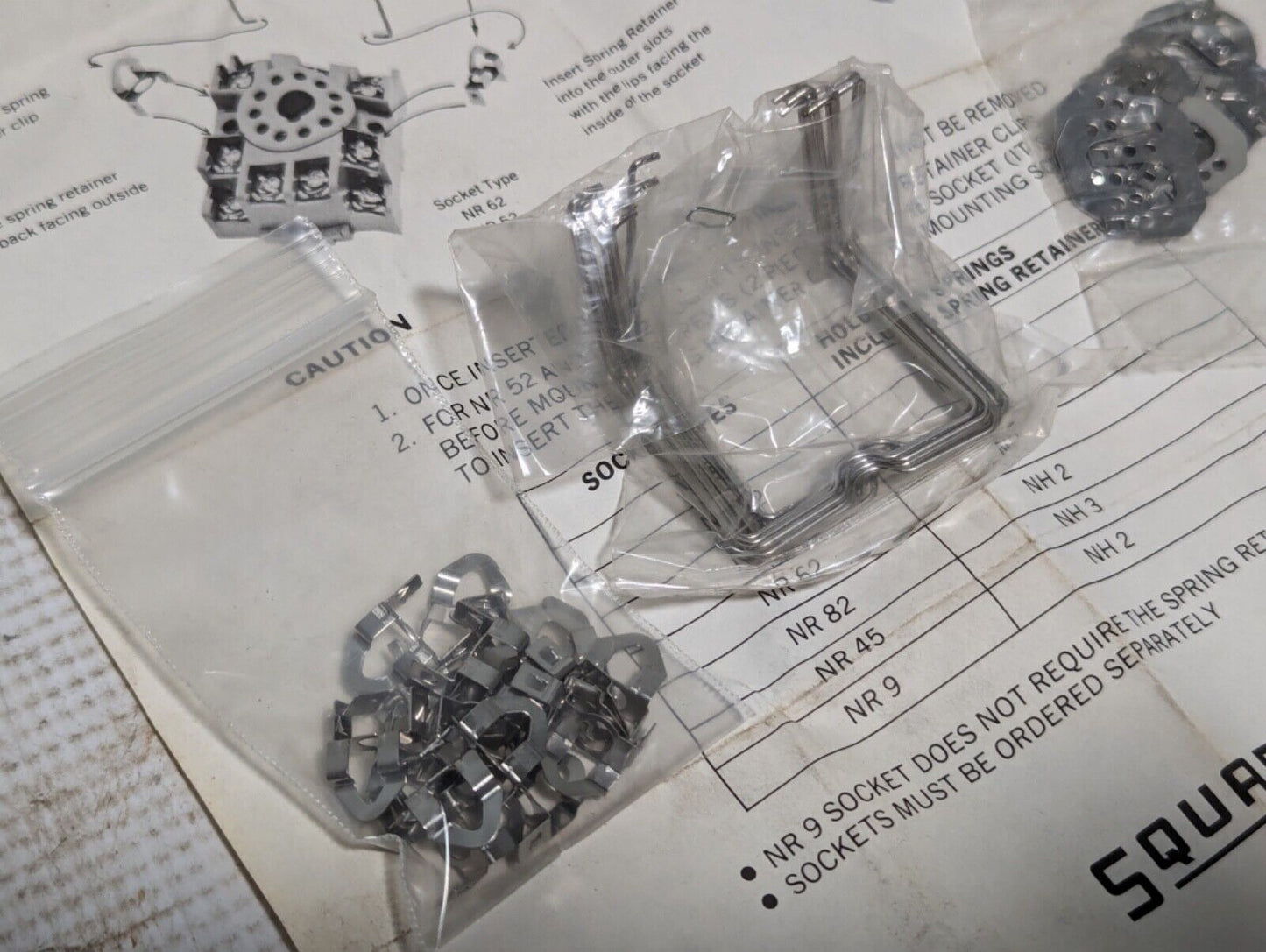 NEW Lot of 20 Square D 8501 NH2 Hold Down Springs - Free Shipping