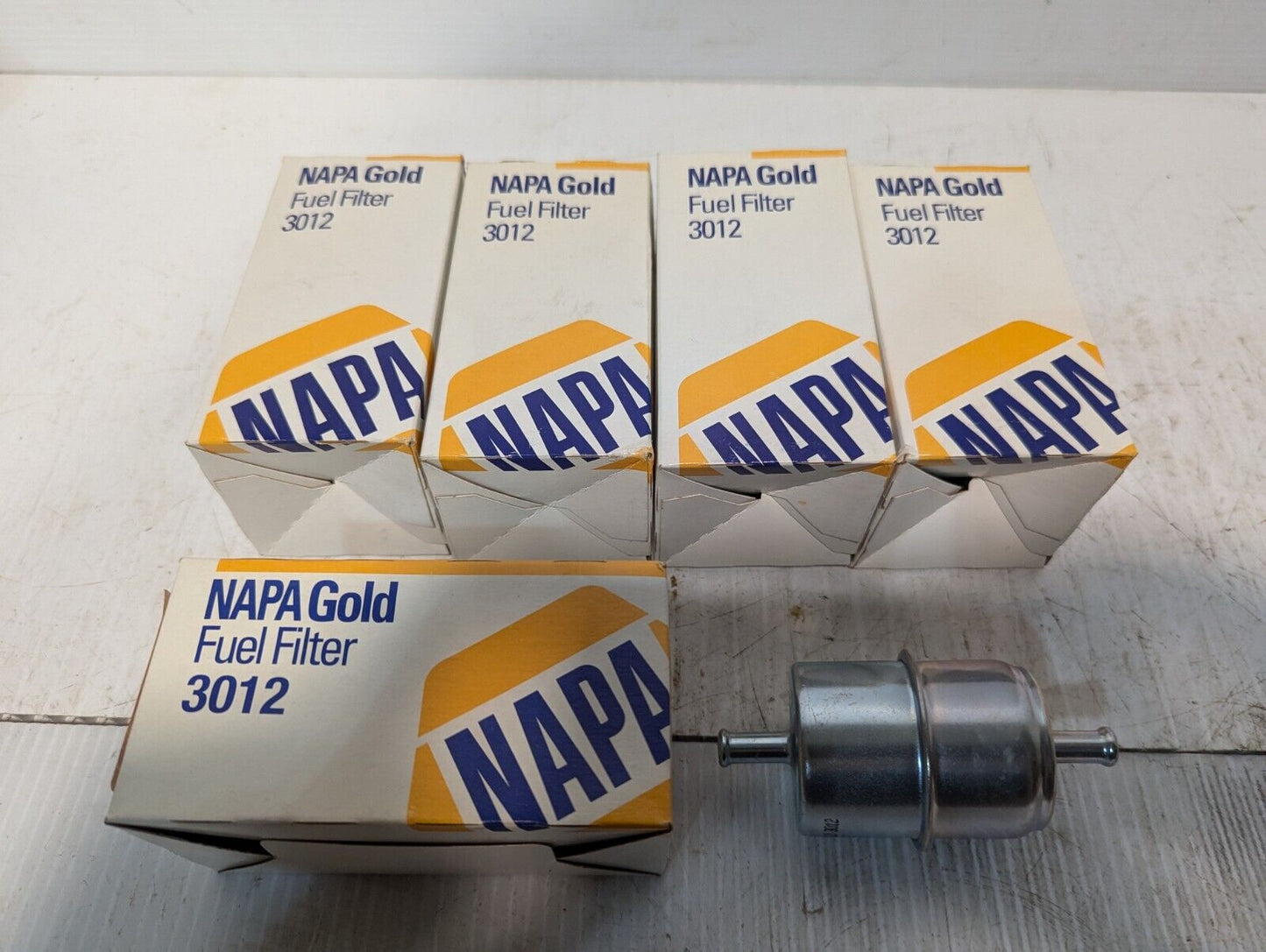 Lot of 5 Napa 3012 Gold Fuel Filters With Box - Free Shipping